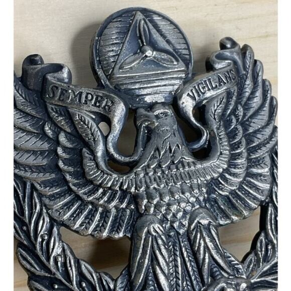 Civil Air Patrol Eagle Insignia Badge Pin Metal Military Collectible Vintage - Picture 2 of 5
